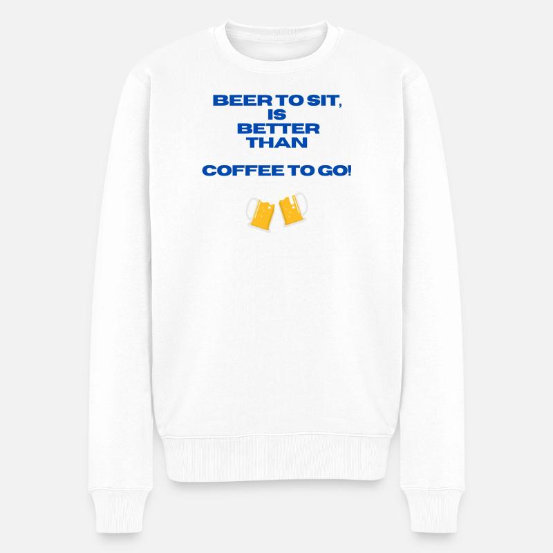 Biergemütlichkeit - Männer Premium Bio Pullover - Weiß