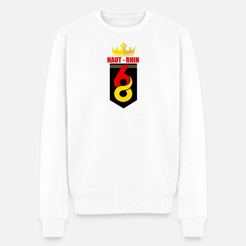 Haut-Rhin - Männer Premium Bio Pullover - Weiß