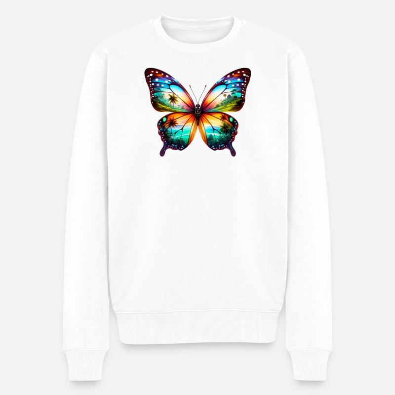 Papillon - Pull Premium bio Homme - blanc
