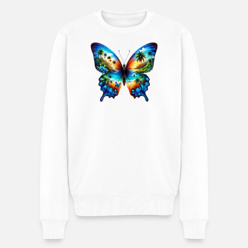 Papillon - Pull Premium bio Homme - blanc