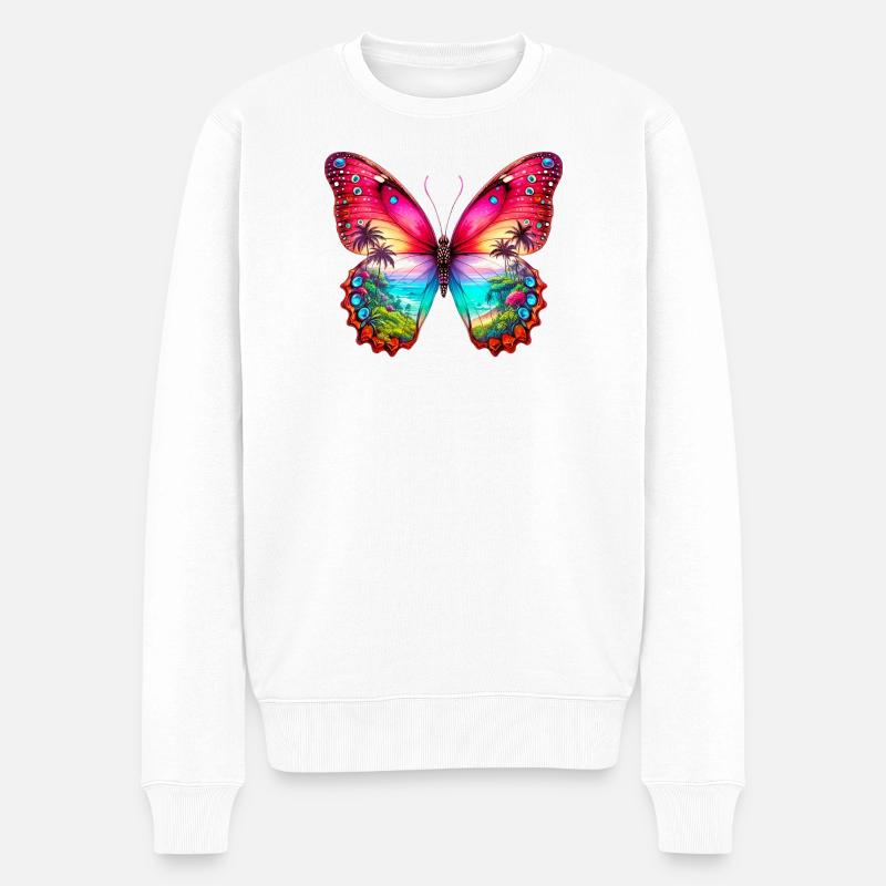 Papillon - Pull Premium bio Homme - blanc