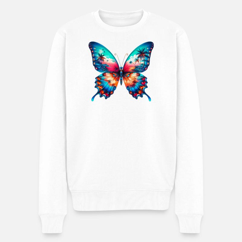 Papillon - Pull Premium bio Homme - blanc