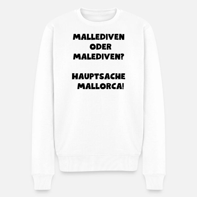 Malledives noir - Pull Premium bio Homme - blanc
