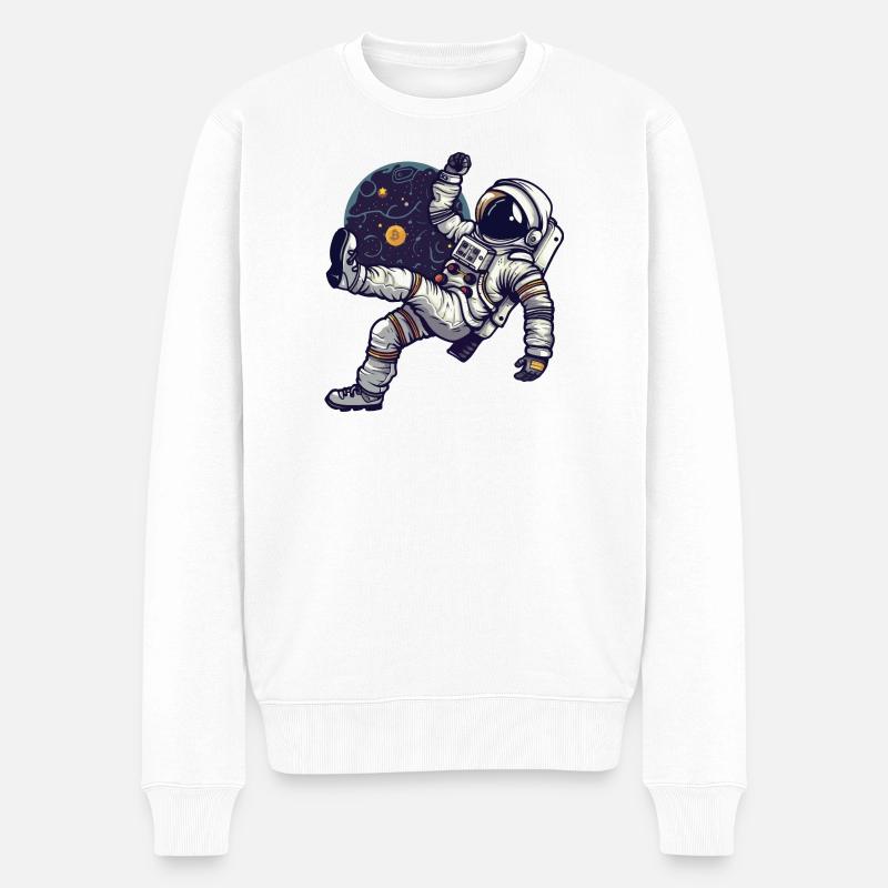 Vers la Lune - Pull Premium bio Homme - blanc