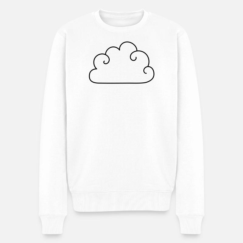 Wolke - Männer Premium Bio Pullover - Weiß