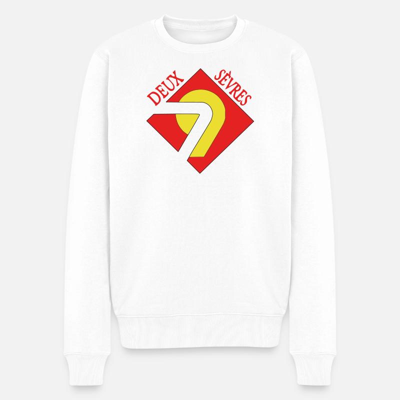 Deux-Sèvres - Männer Premium Bio Pullover - Weiß
