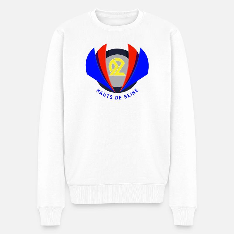 Hauts de seine - Männer Premium Bio Pullover - Weiß