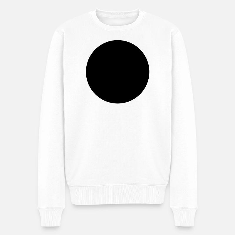 Punkt Kreisfläche - Männer Premium Bio Pullover - Weiß