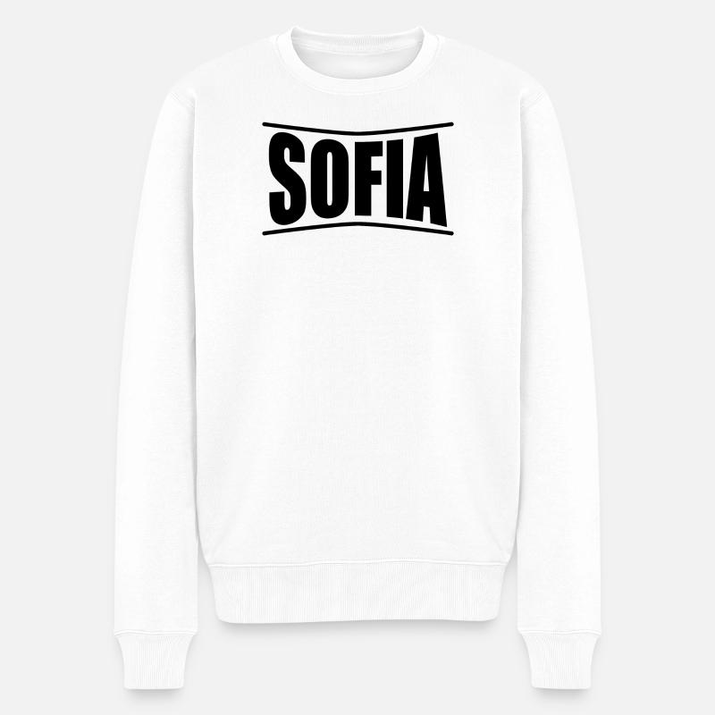 T-Shirt Sofia T-Shirt Geschenkidee - Männer Premium Bio Pullover - Weiß