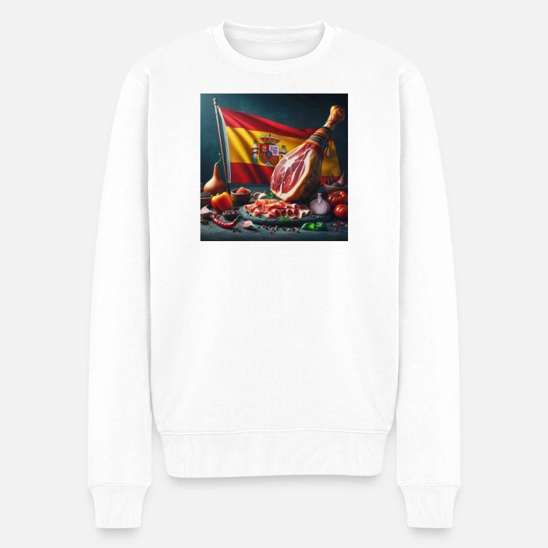 Gigot de jambon - Pull Premium bio Homme - blanc