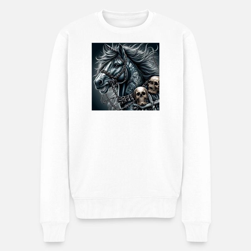 Cheval lourd - Pull Premium bio Homme - blanc