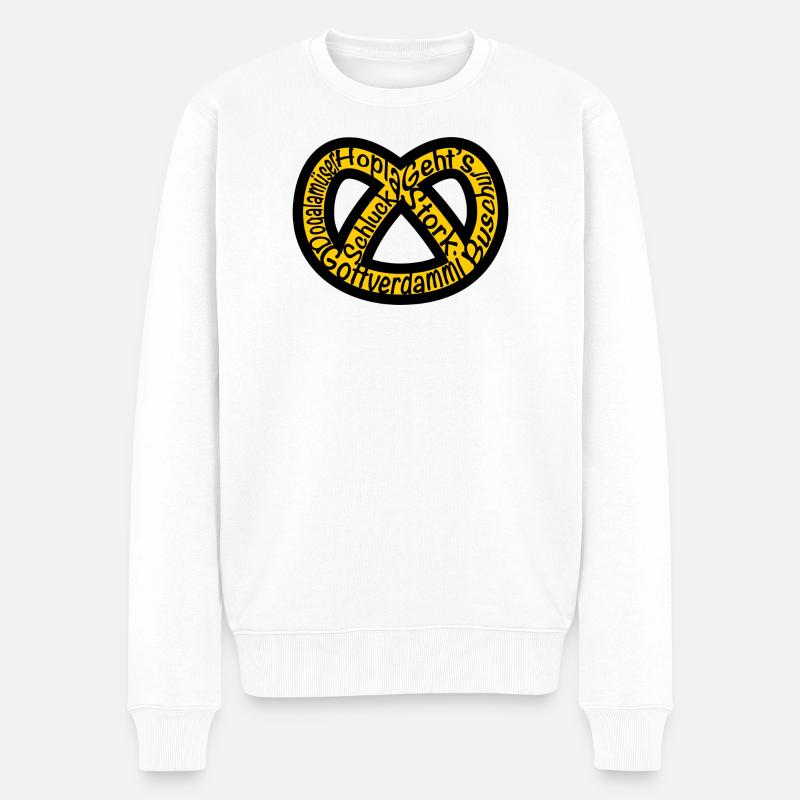 Bretzel Alsace Expression - Pull Premium bio Homme - blanc