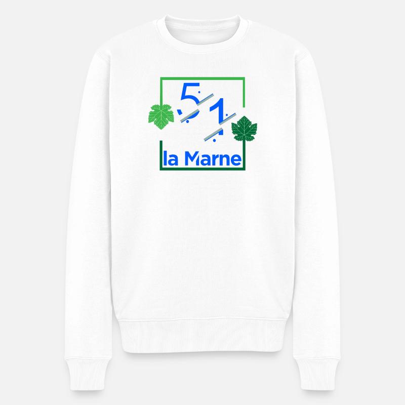 Die Marne - Männer Premium Bio Pullover - Weiß