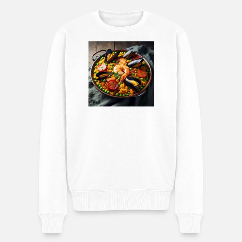 Paella - Männer Premium Bio Pullover - Weiß