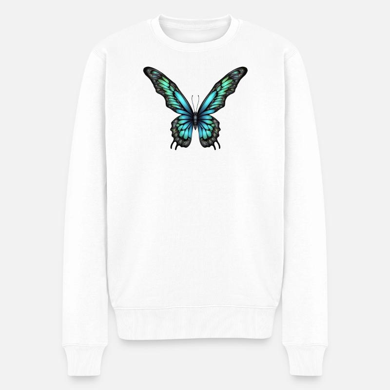 Elfe papillon lumineux - Pull Premium bio Homme - blanc