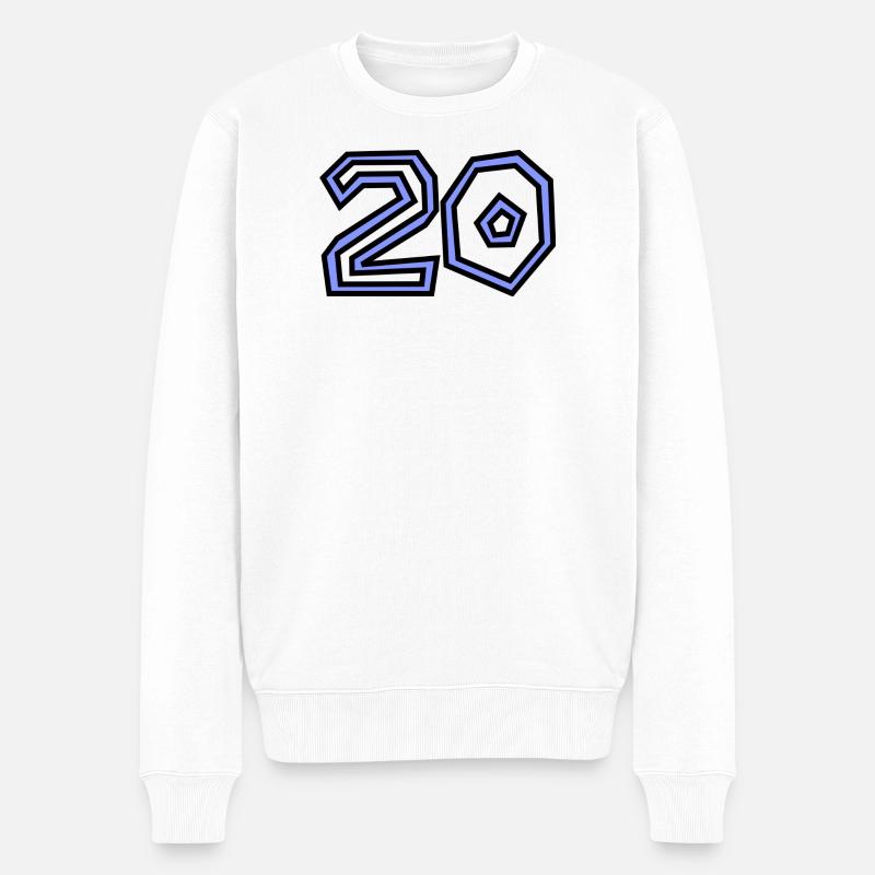 20. 20 JAHRE - Männer Premium Bio Pullover - Weiß