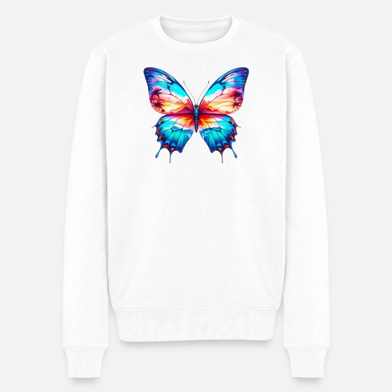 Papillon - Pull Premium bio Homme - blanc