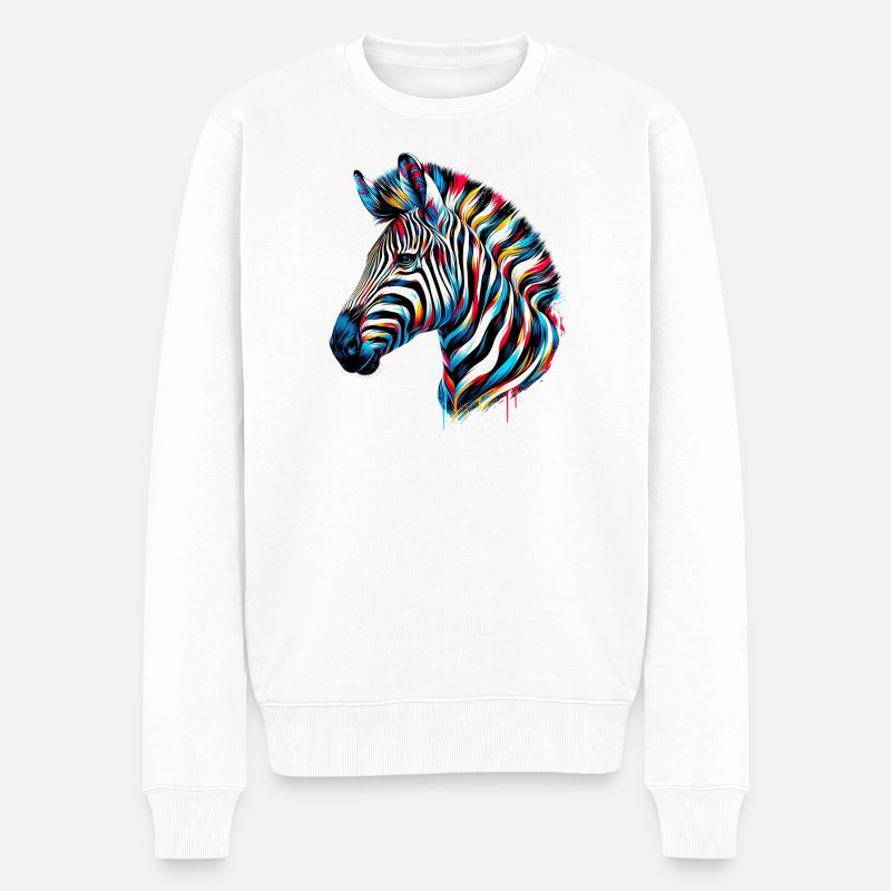 Zèbre - Pull Premium bio Homme - blanc