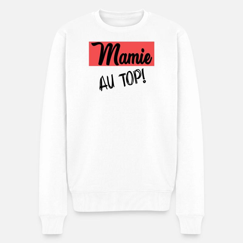 OMA - Männer Premium Bio Pullover - Weiß