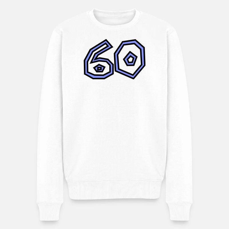 60 - Männer Premium Bio Pullover - Weiß