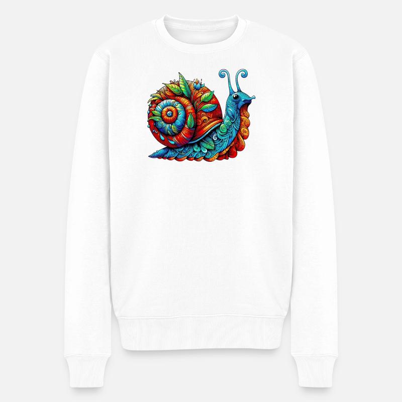 Escargot - Pull Premium bio Homme - blanc