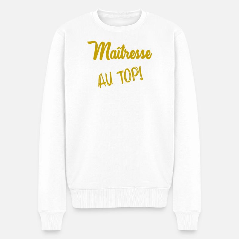 MAÎTRESSE - Pull Premium bio Homme - blanc