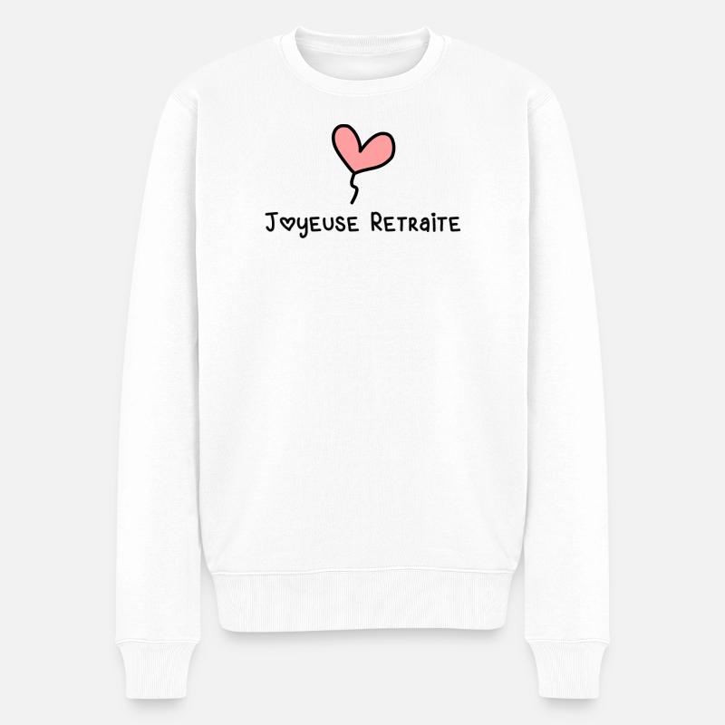 Glücklicher Ruhestand - Männer Premium Bio Pullover - Weiß