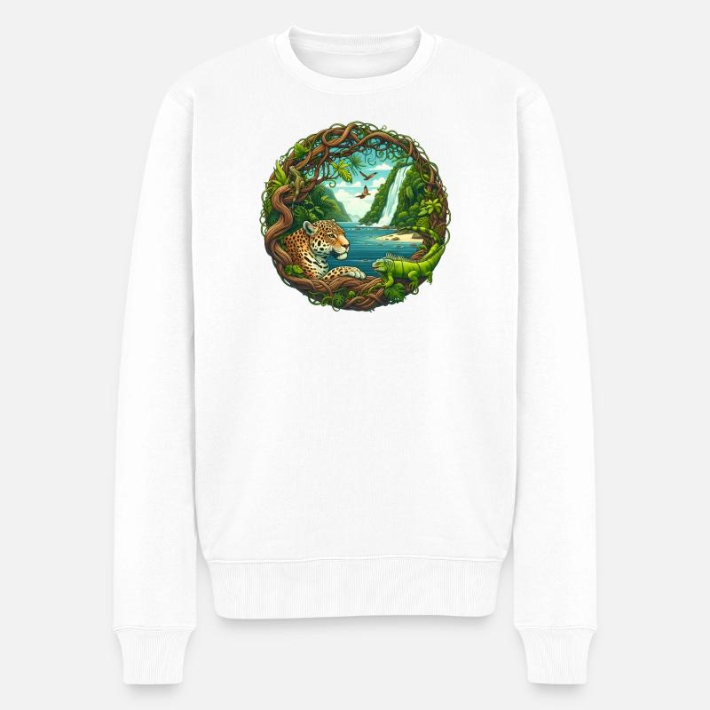 Inselparadies - Männer Premium Bio Pullover - Weiß