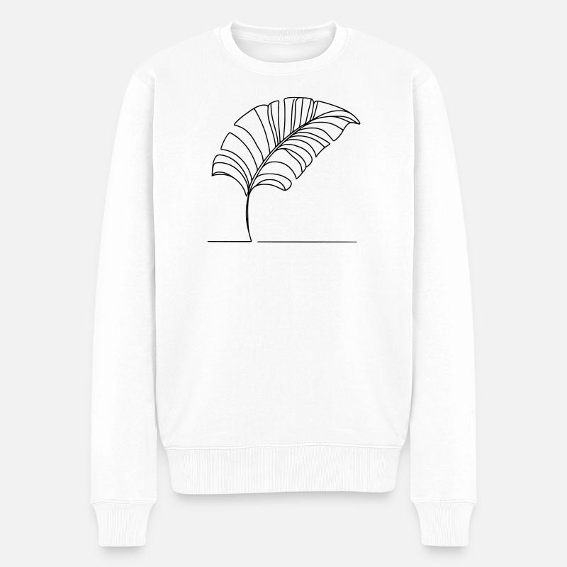 Feuille - Pull Premium bio Homme - blanc