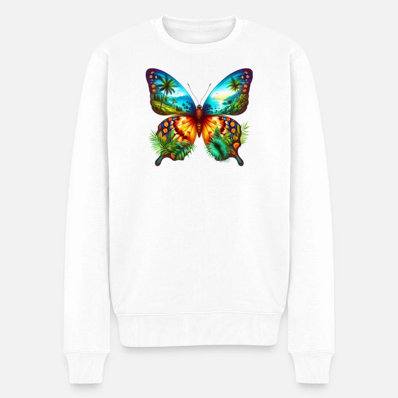 Papillon - Pull Premium bio Homme - blanc