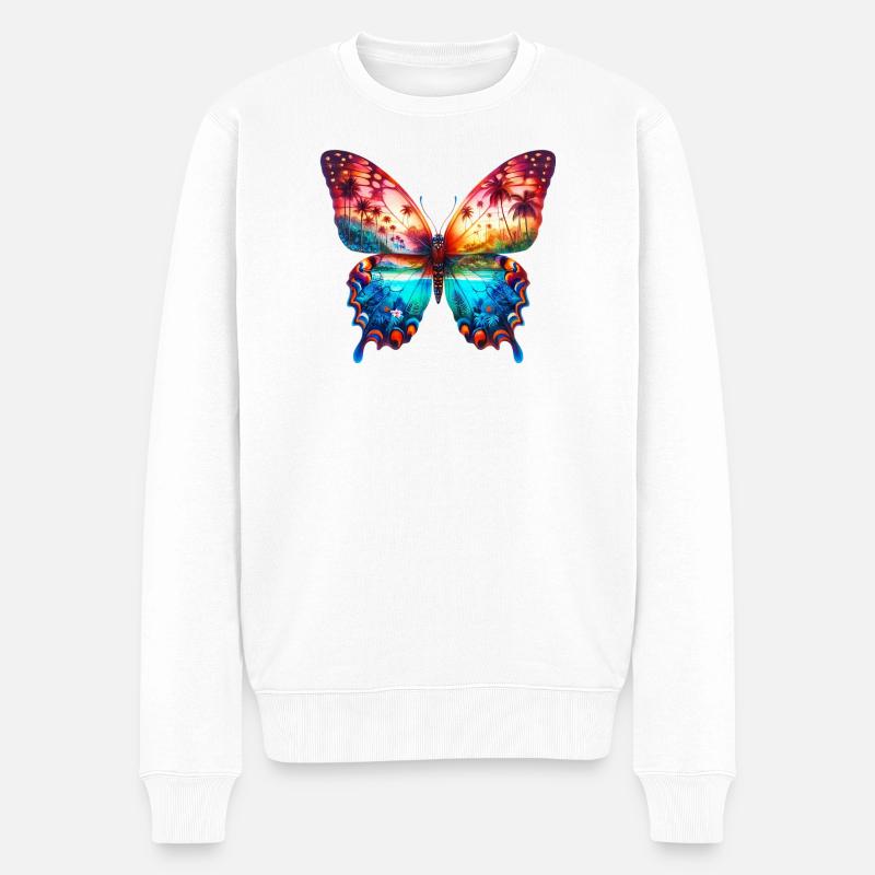 Papillon - Pull Premium bio Homme - blanc