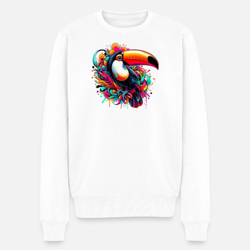 Toucan - Pull Premium bio Homme - blanc