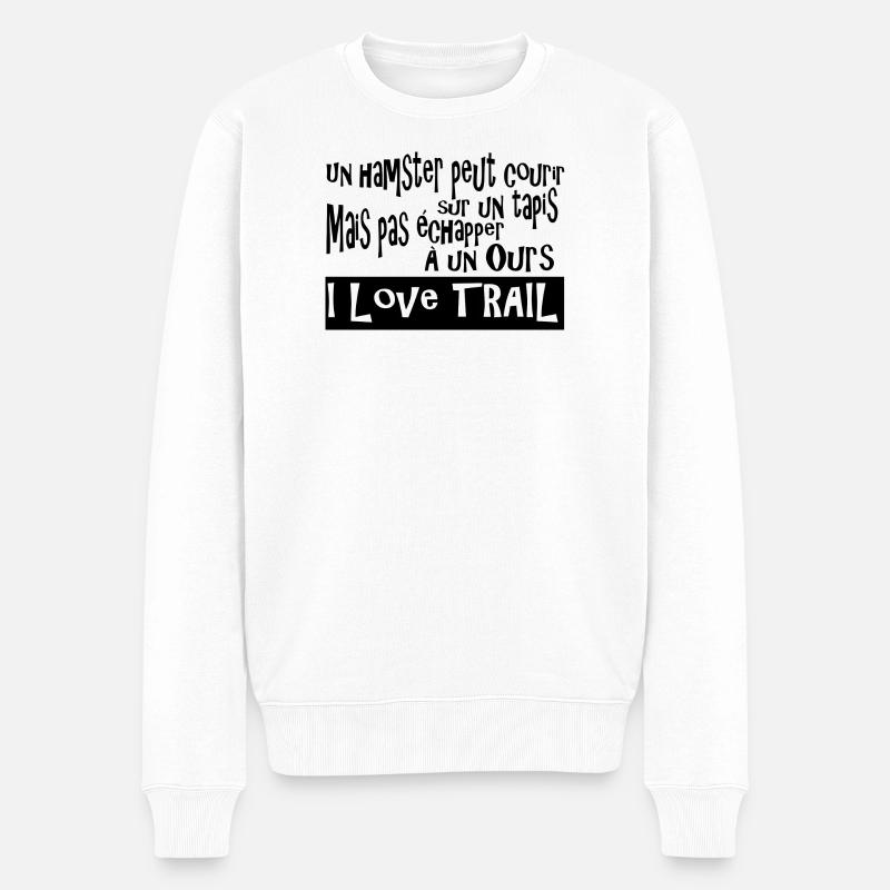 Trail Ours Hamster - Pull Premium bio Homme - blanc