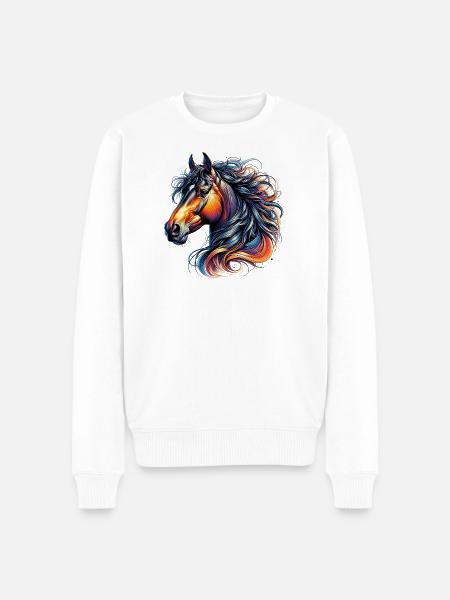 Cheval - Pull Premium bio Homme - blanc