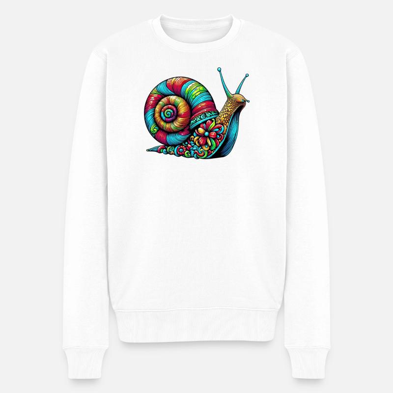 Escargot - Pull Premium bio Homme - blanc