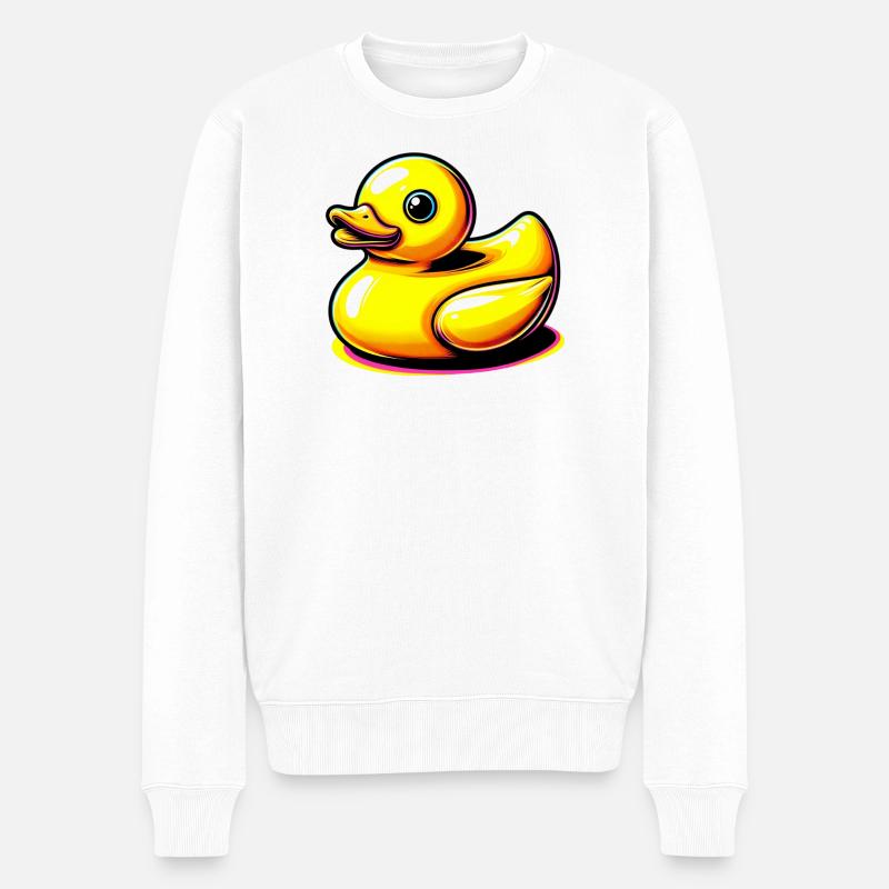 Caneton Canard Canard - Pull Premium bio Homme - blanc