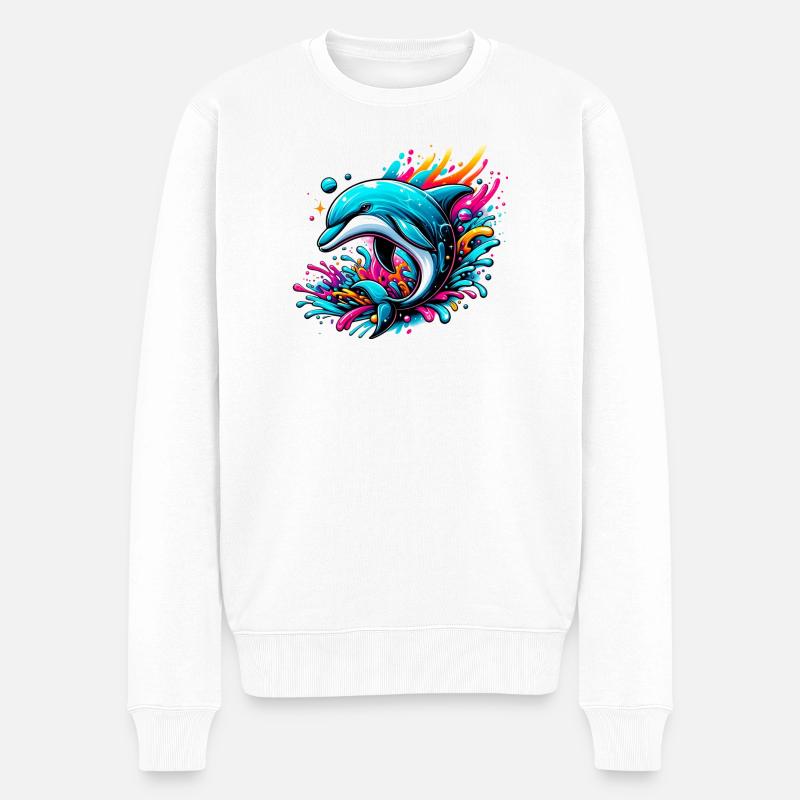 Dauphin - Pull Premium bio Homme - blanc
