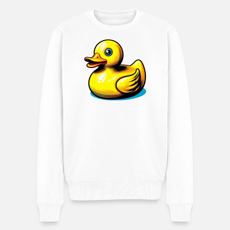 Caneton Canard Canard - Pull Premium bio Homme - blanc