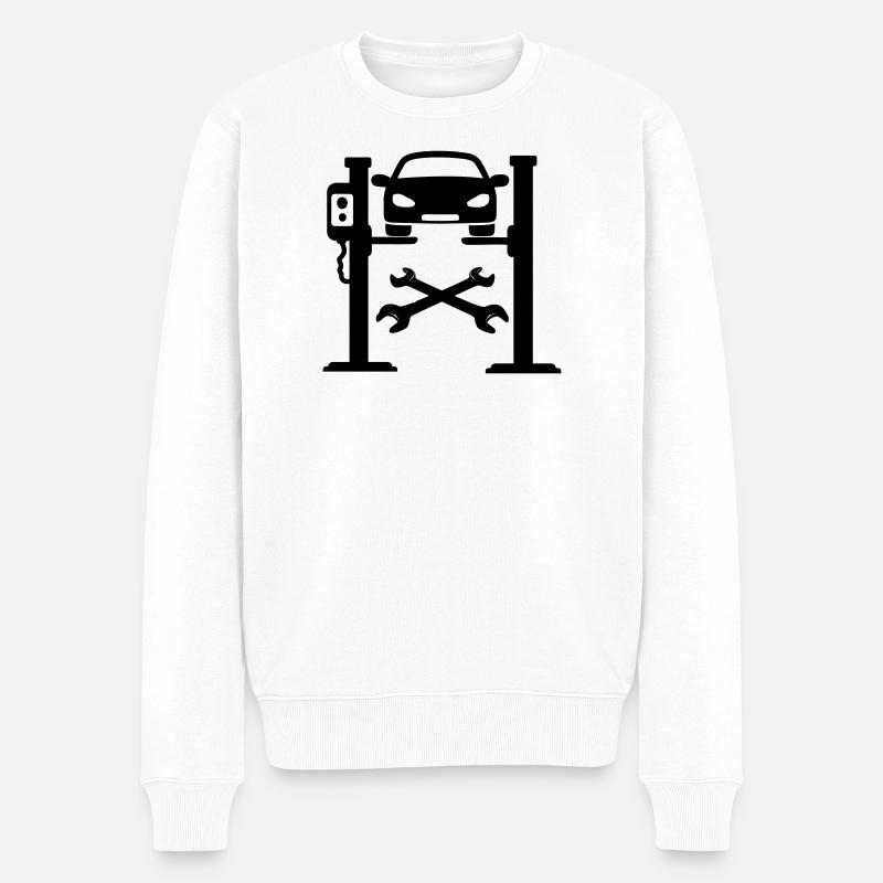 Logo du garage automobile - Pull Premium bio Homme - blanc