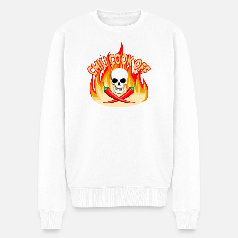 Chili Cook Off - Pull Premium bio Homme - blanc