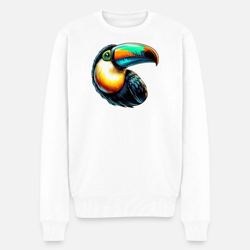 Toucan - Pull Premium bio Homme - blanc