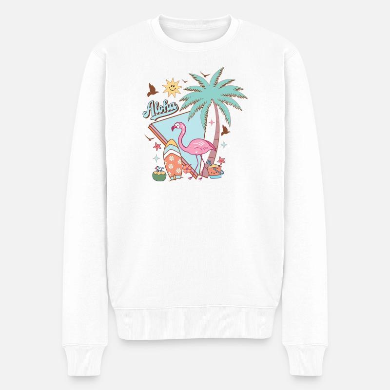 Aloha Été - Pull Premium bio Homme - blanc