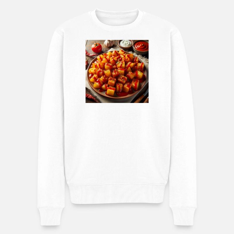Patatas Bravas - Männer Premium Bio Pullover - Weiß