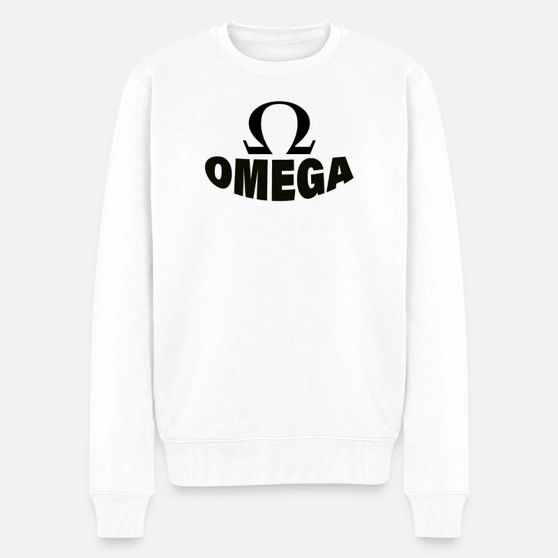 OMEGA - Männer Premium Bio Pullover - Weiß