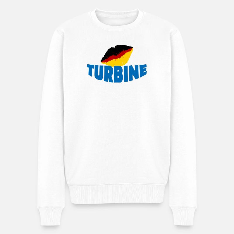 TURBINE - Männer Premium Bio Pullover - Weiß