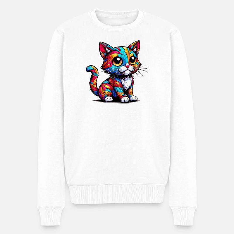 Chat - Pull Premium bio Homme - blanc
