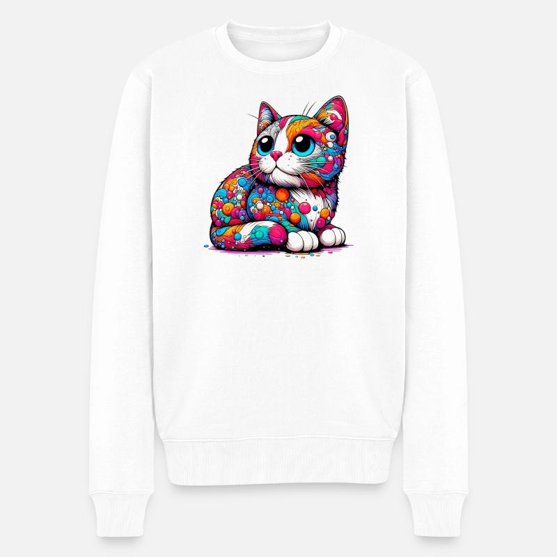 Chat - Pull Premium bio Homme - blanc