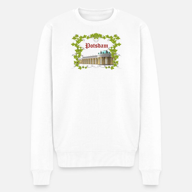 POTSDAM - Männer Premium Bio Pullover - Weiß