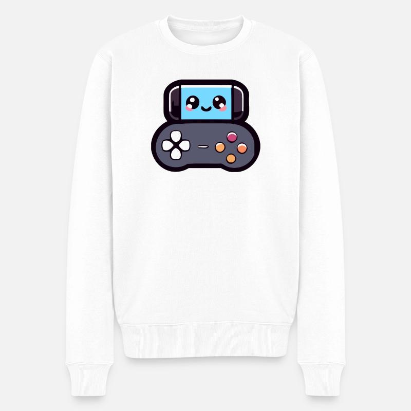 Game Buddy : le joypad joyeux - Pull Premium bio Homme - blanc