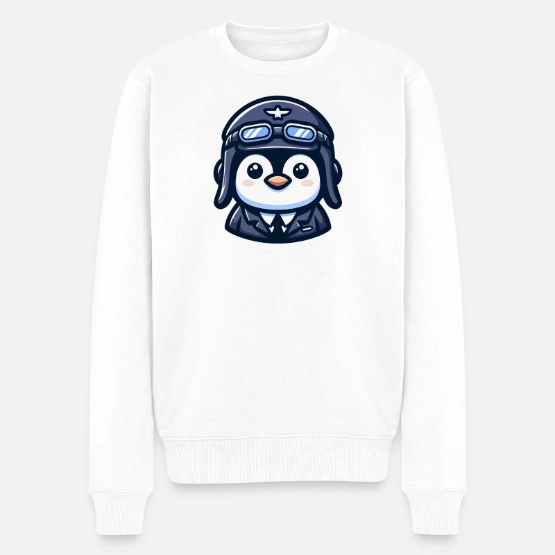 Flug der Eispiloten - Männer Premium Bio Pullover - Weiß